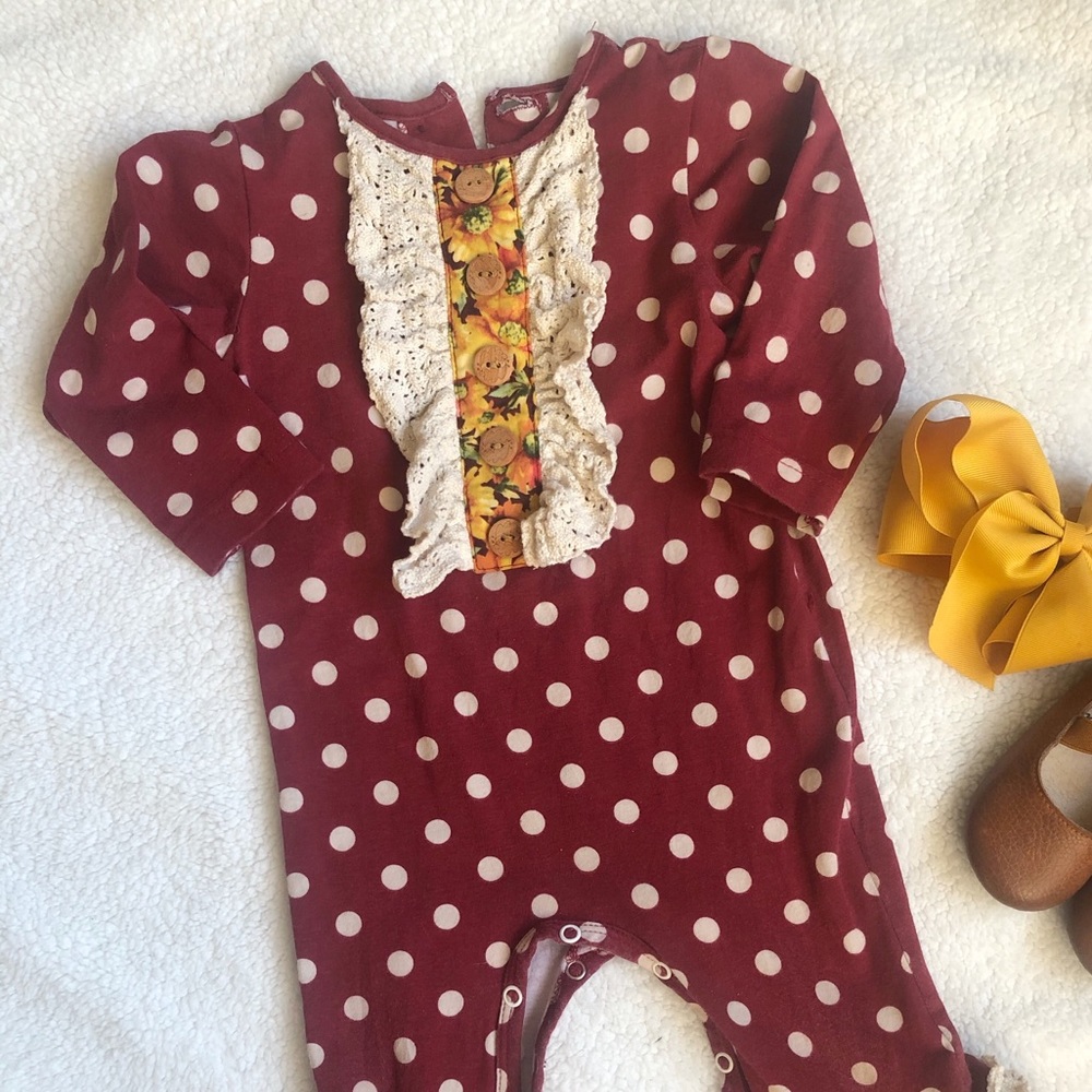 Ricrac and Ruffles 18 Month Longsleeve Romper